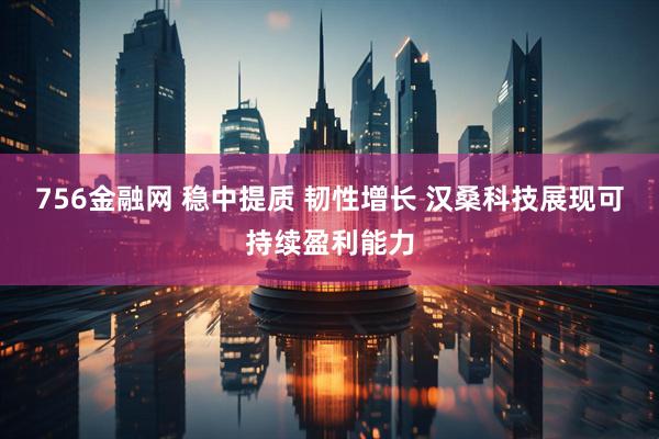 756金融网 稳中提质 韧性增长 汉桑科技展现可持续盈利能力